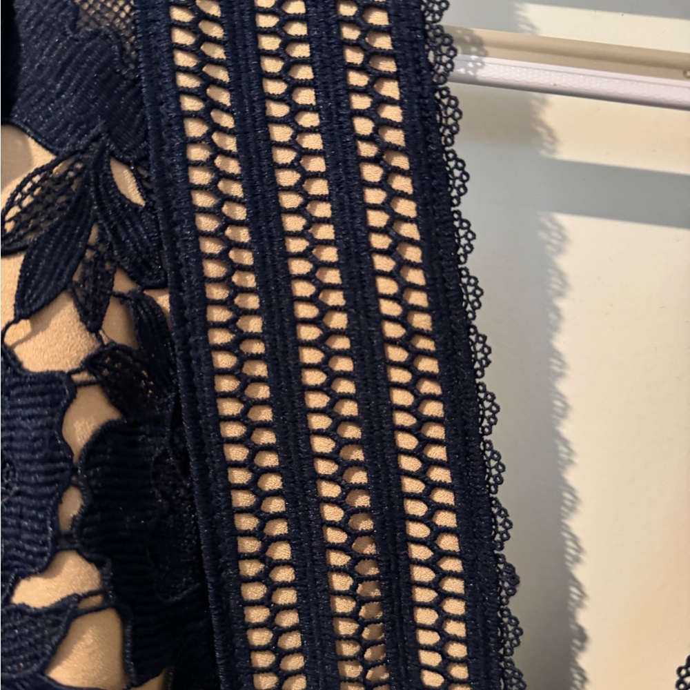 Adelyn Rae Navy Floral Lace Mini Dress - Picture 10 of 16